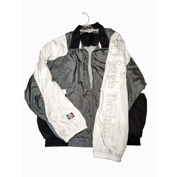Sergio Tacchini Italy Windbreaker  Embroidered Logo Jacket - Picture 1 of 11